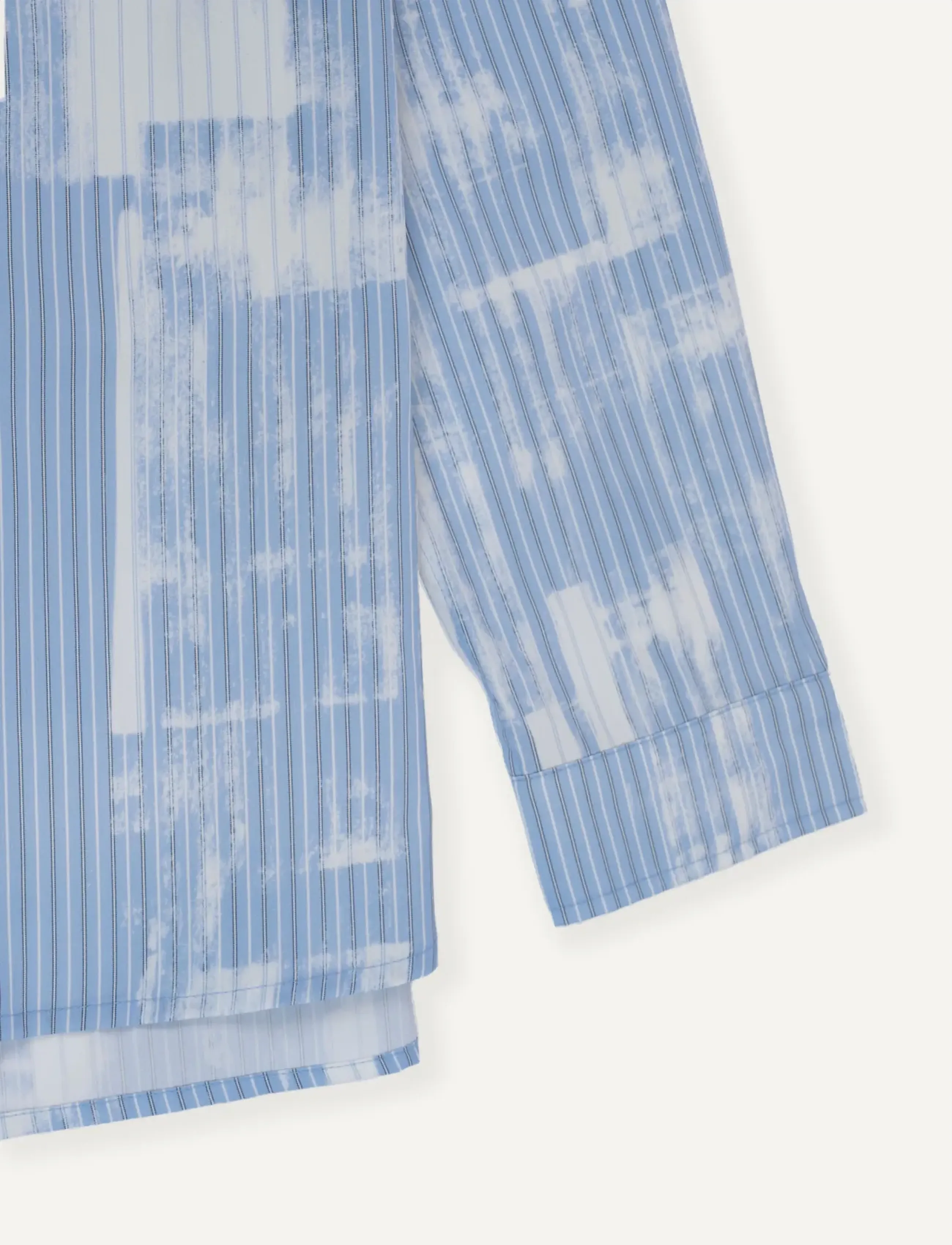 Libertine-Libertine - Record - pattern shirts - blue stripe bleach - 2