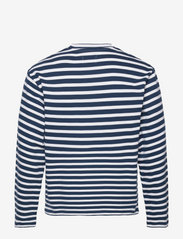 Libertine-Libertine - Voleur Long Sleeve - langermede t-skjorter - dark navy w. white stripe - 1