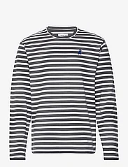 Libertine-Libertine - Voleur Long Sleeve - t-shirts - grey & white stripe - 0