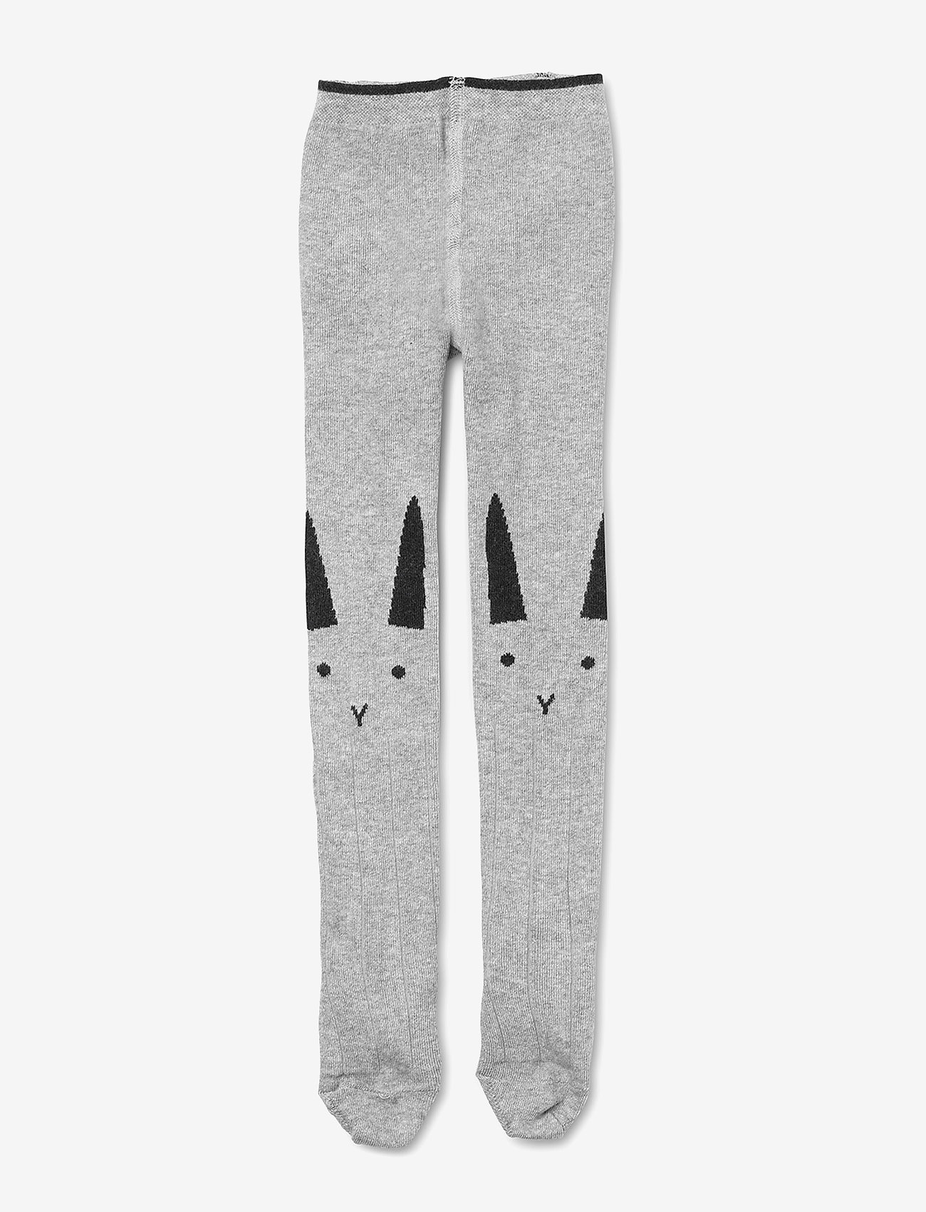 Liewood - Silje cotton stocking - rabbit grey melange - 0