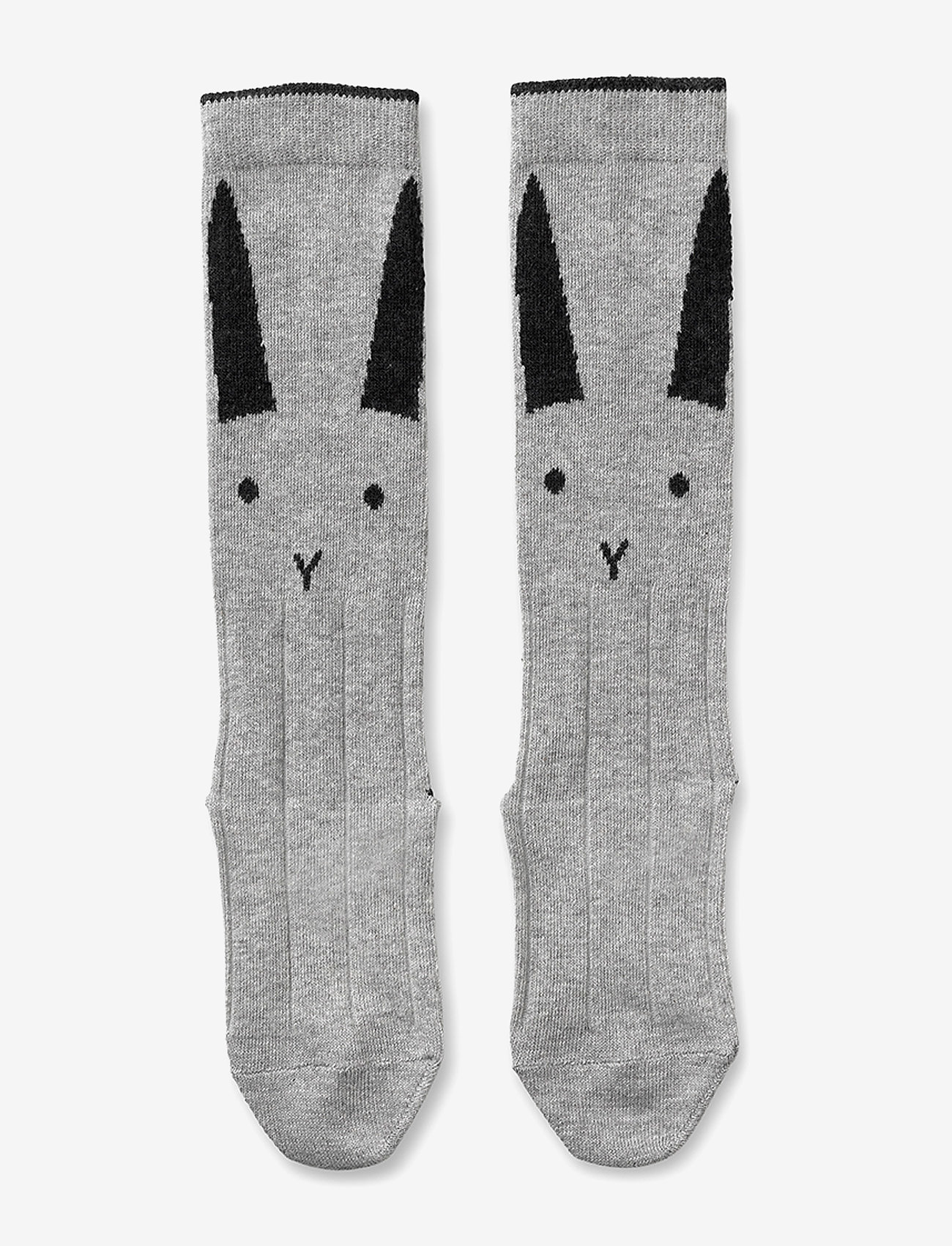 Liewood - Sofia cotton knee socks - rabbit grey melange - 0