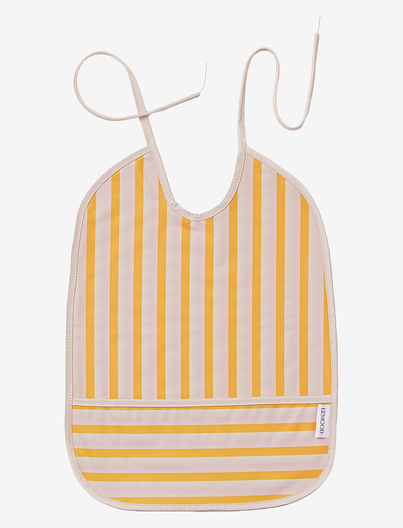 Liewood - Lai bib - Ärmlösa haklappar - stripe: peach/sandy/yellow mellow - 1