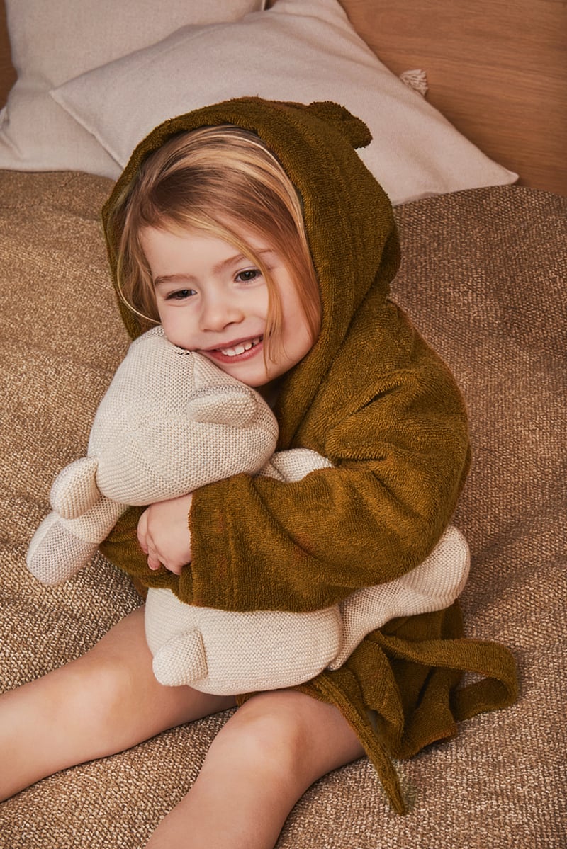 Liewood - Lily bathrobe - morgonrockar - rabbit olive green - 2