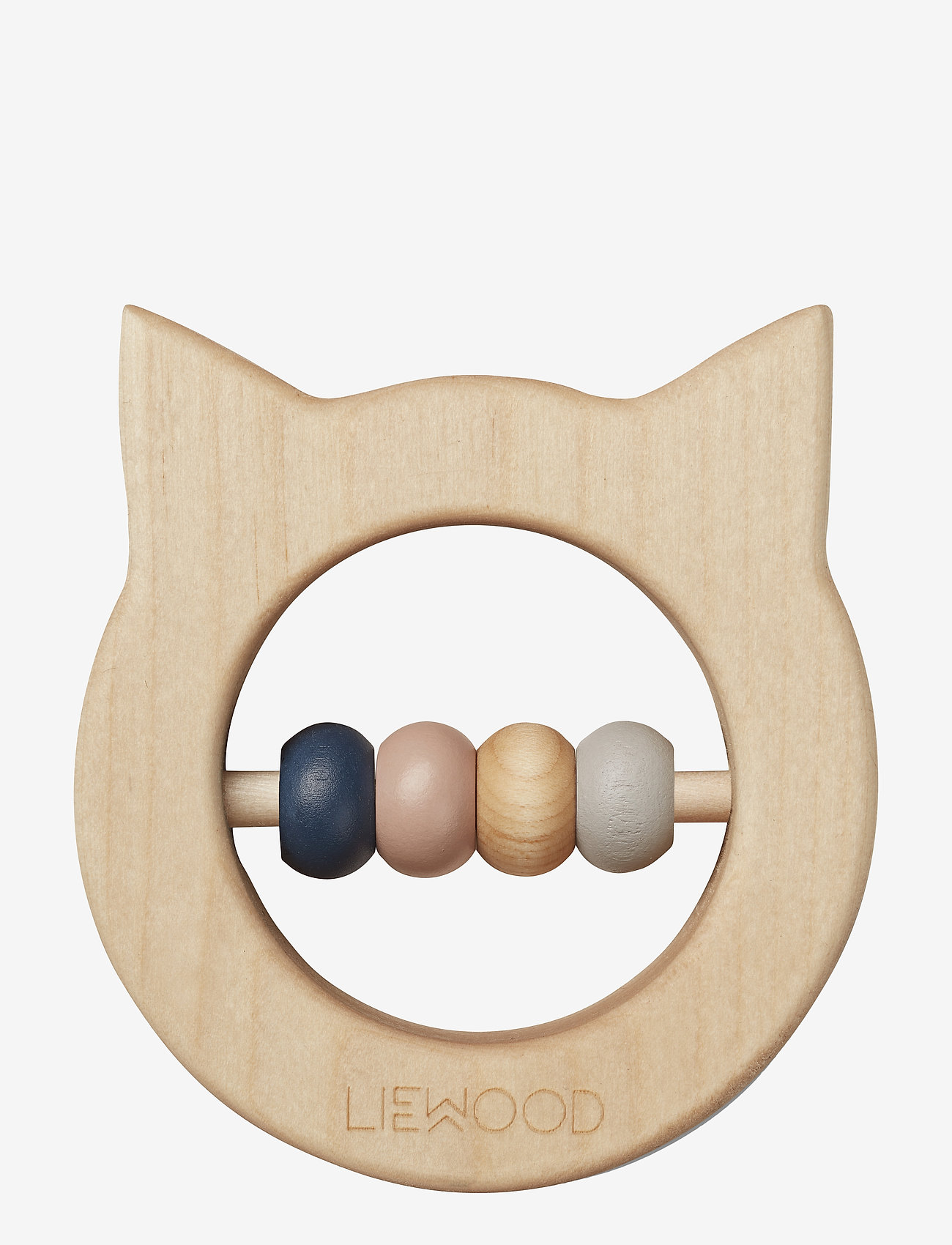 Liewood - Ivalu wood teethers - cat natural - 0