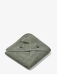 Liewood - Albert hooded towel - handtücher - dino faune green - 1
