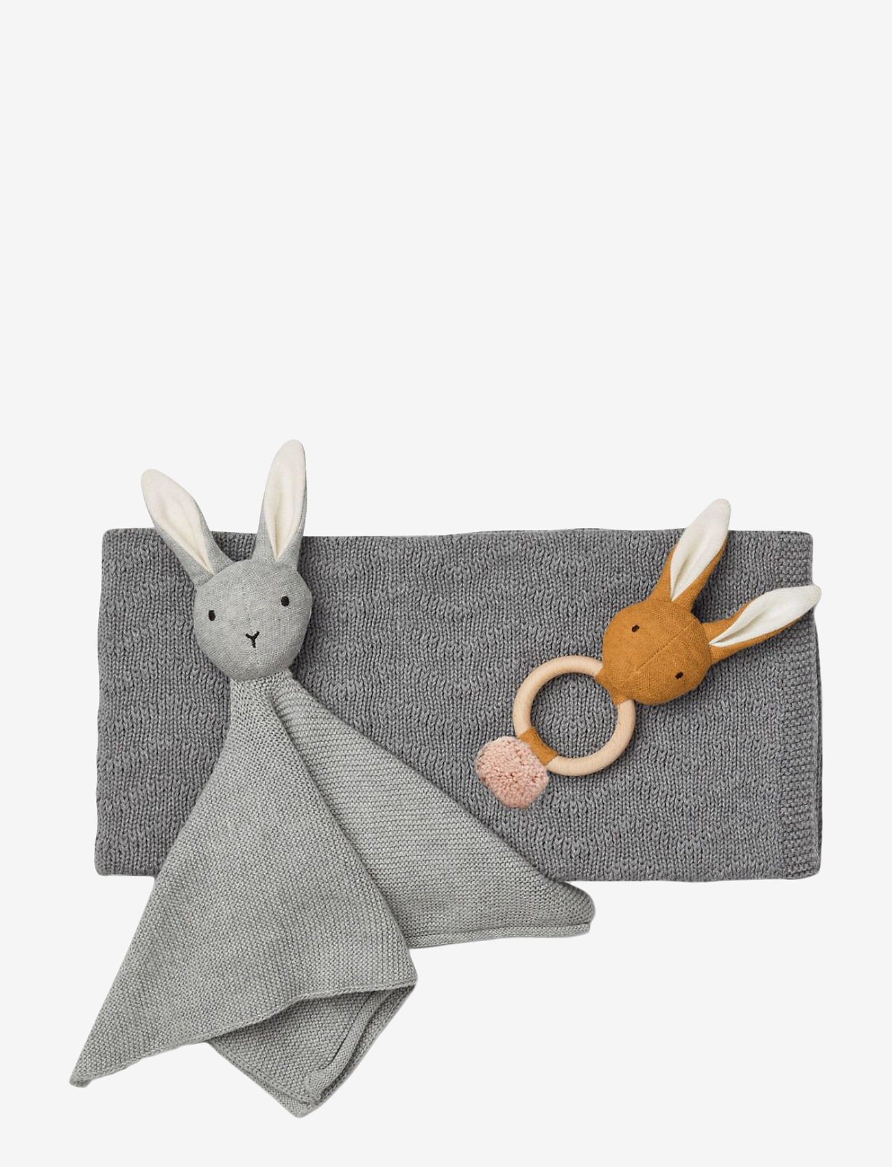 Liewood - Petra baby knit package - grey melange - 0