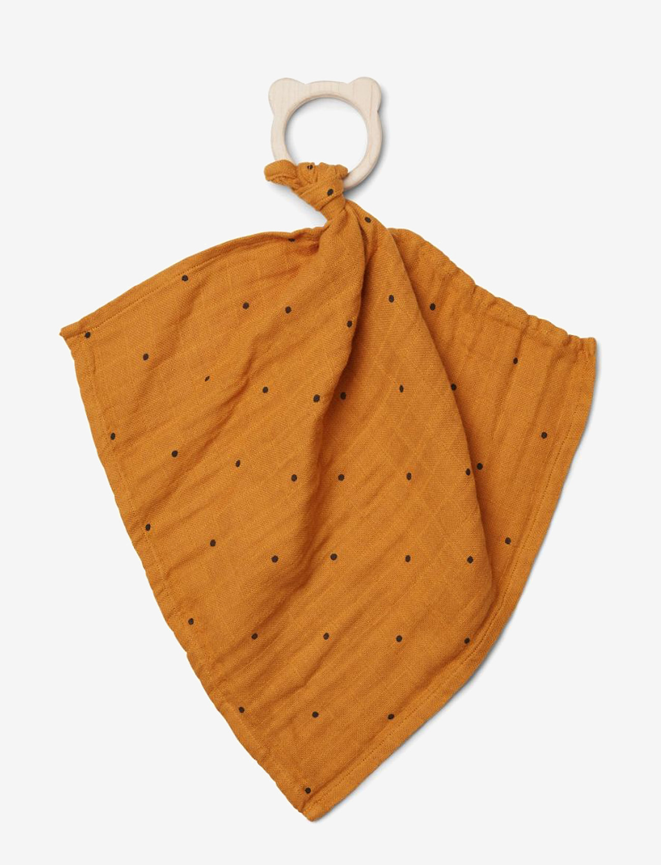 Liewood - Dines teether cuddle cloth - classic dot mustard - 0