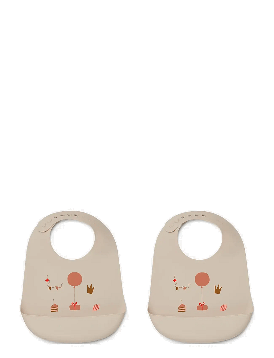 Liewood - Tilda Silicone Bib 2-Pack - Ärmlösa haklappar - birthday multi mix - 0
