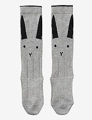 Liewood - Sofia cotton knee socks - 2 pack - strømper - rabbit grey melange - 0