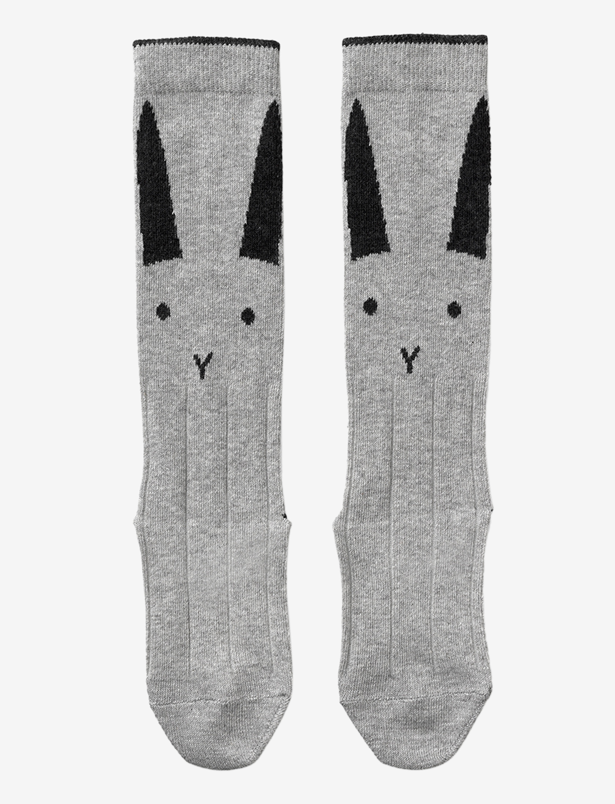 Sofia cotton knee socks - 2 pack - RABBIT GREY MELANGE