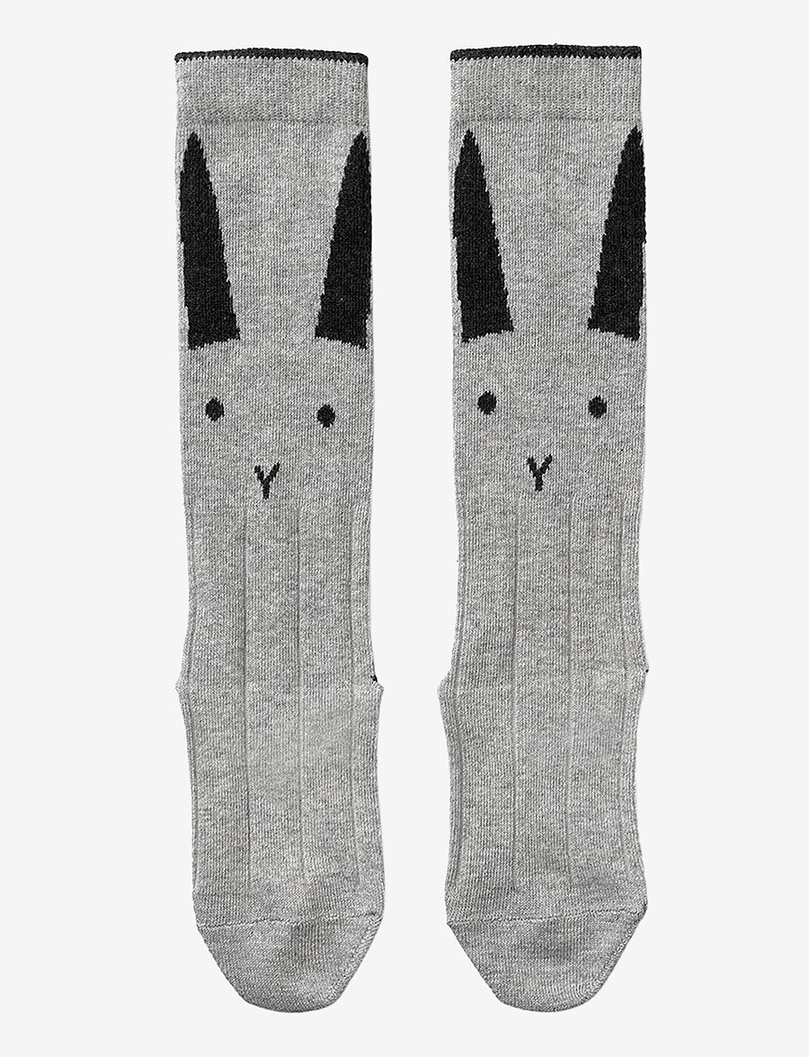 Liewood - Sofia cotton knee socks - 2 pack - strümpfe - rabbit grey melange - 0
