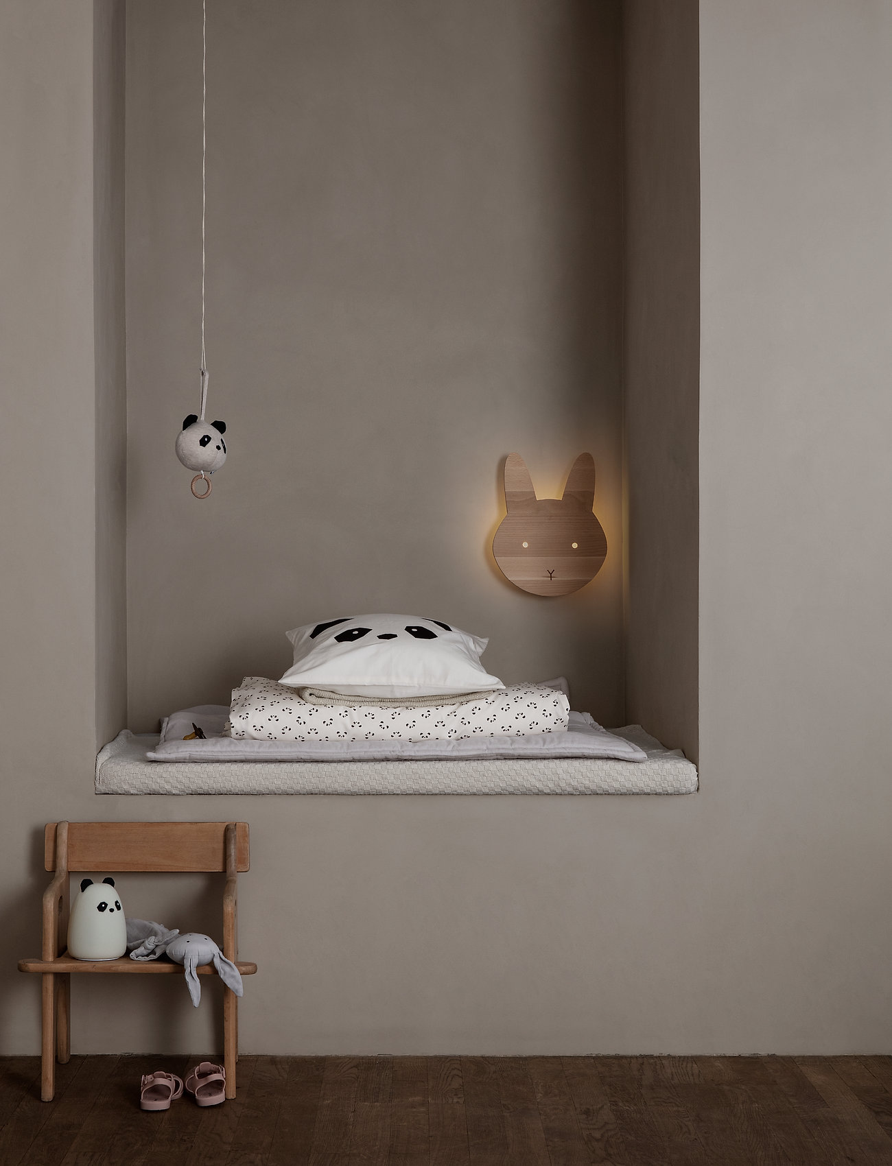 Liewood - Troy wooden lamp - rabbit natural - 1