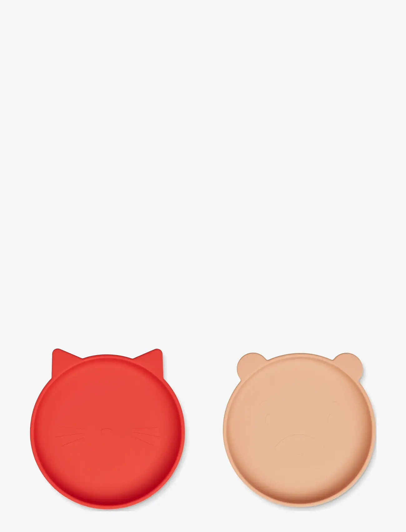 Liewood - Olivia plate - 2 pack - teller - apple red / tuscany rose - 0