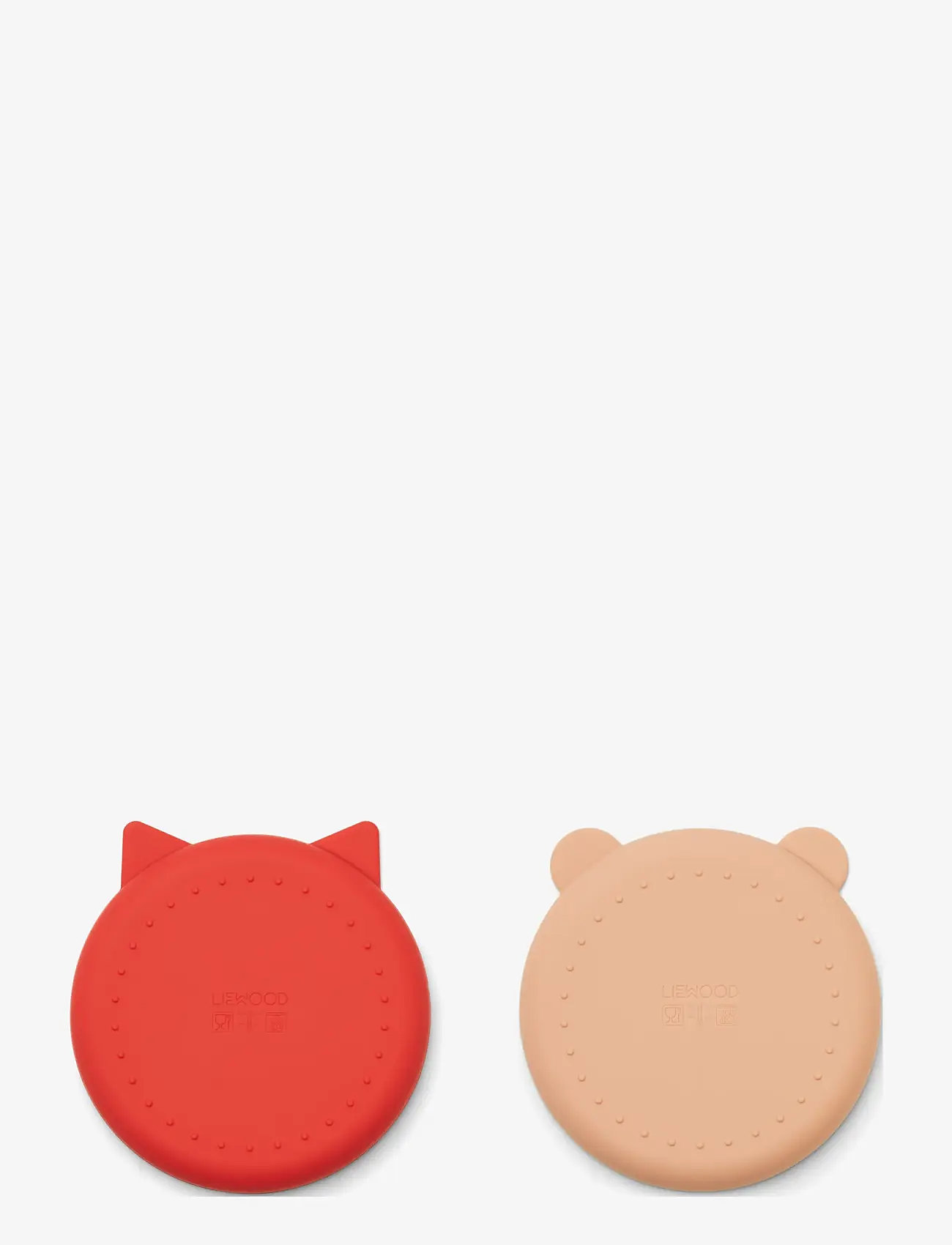 Liewood - Olivia plate - 2 pack - teller - apple red / tuscany rose - 1