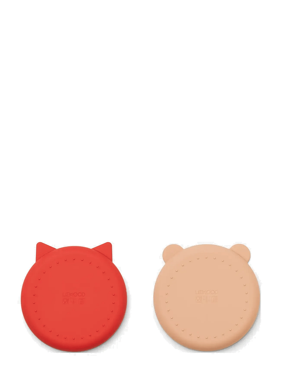 Liewood - Olivia plate 2-pack - assiettes - apple red / tuscany rose - 1