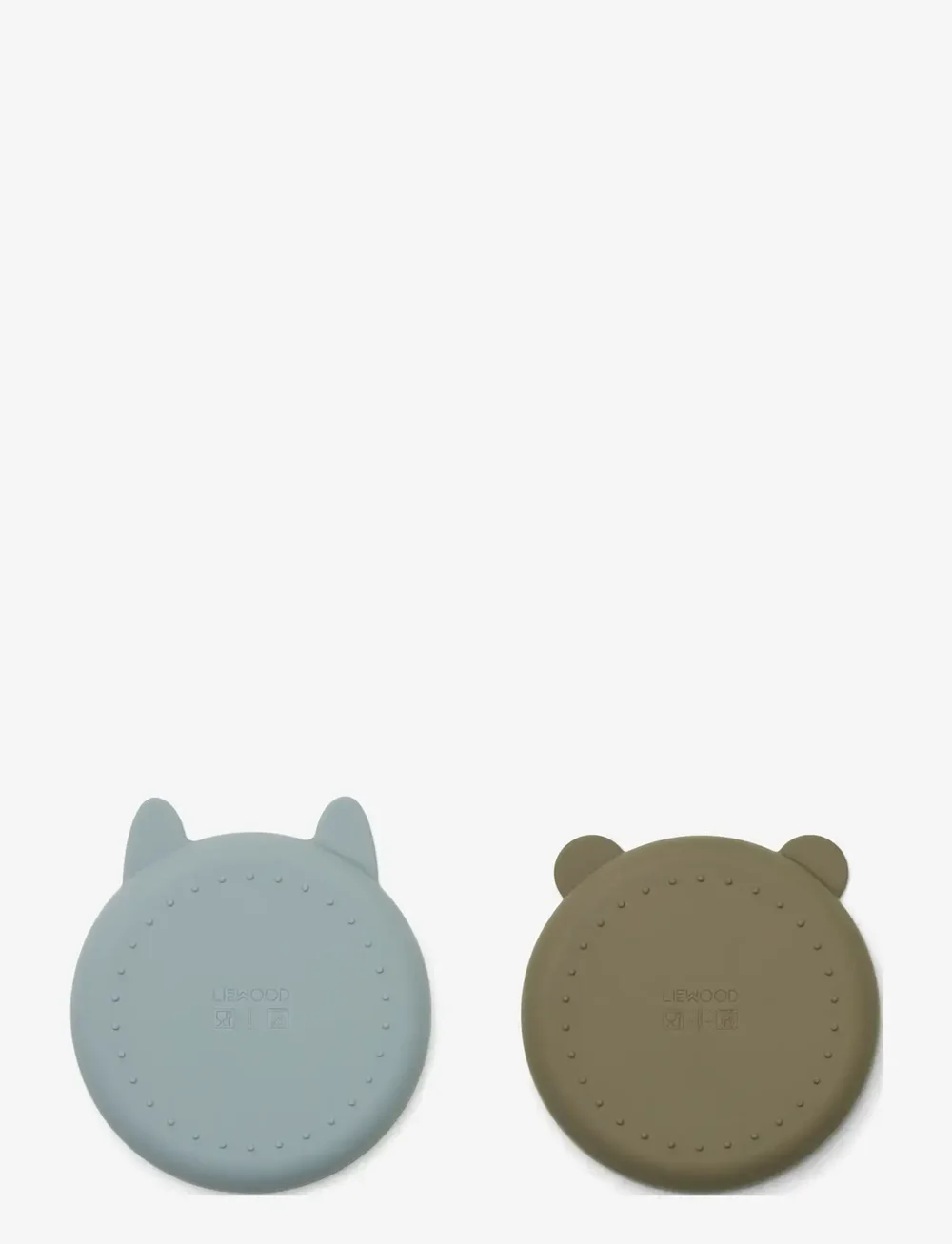 Liewood - Olivia plate - 2 pack - teller - blue fog / khaki mix - 1