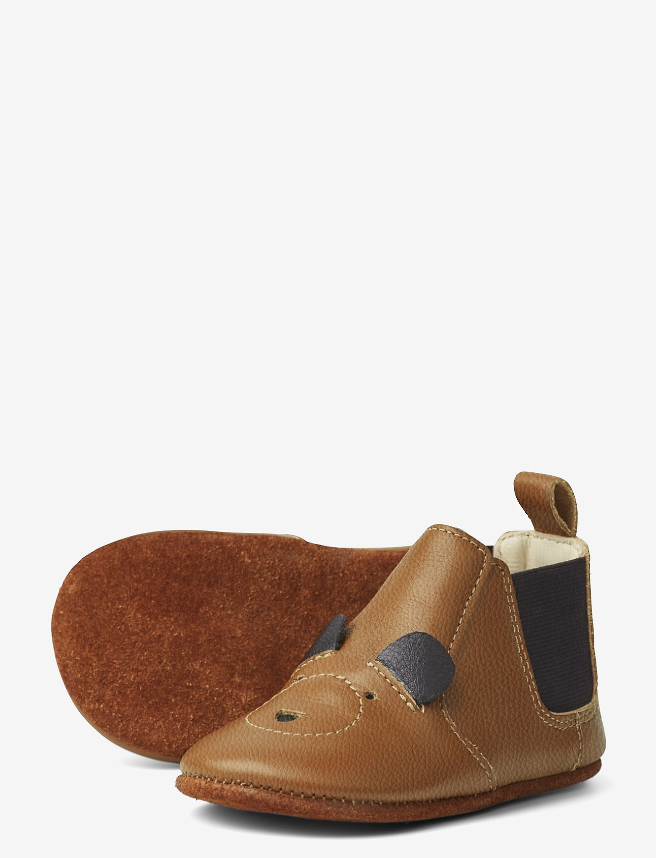 Liewood - Edith leather slippers - mr bear mustard - 2