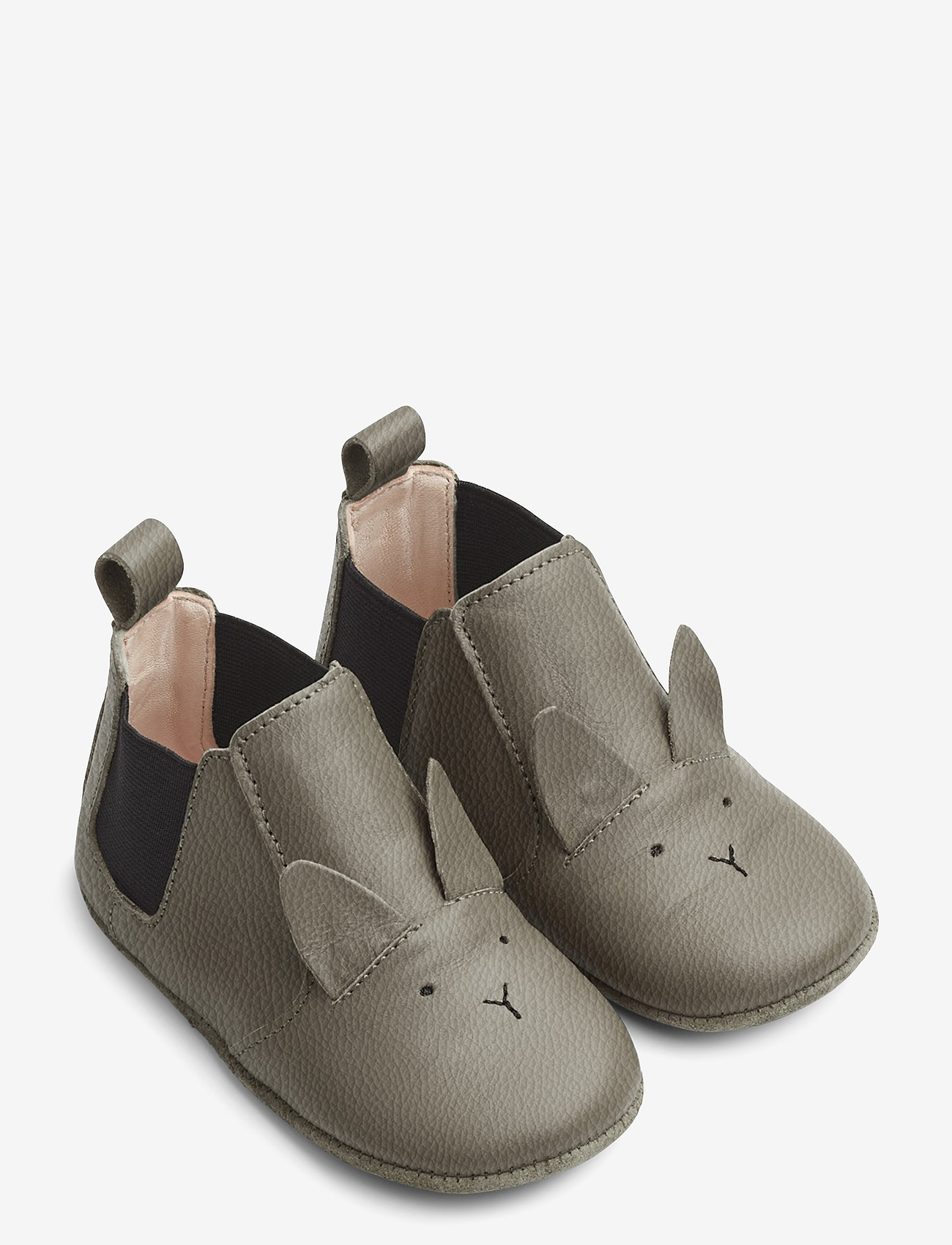 Liewood - Edith leather slippers - hjemmesko - rabbit grey - 0