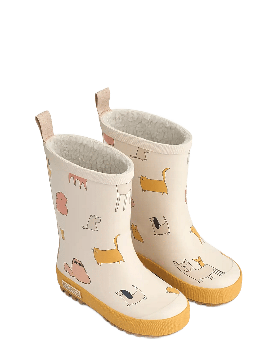 Liewood - Mason Thermo Rainboot - gefütterte gummistiefel - cats and dogs / sandy - 0