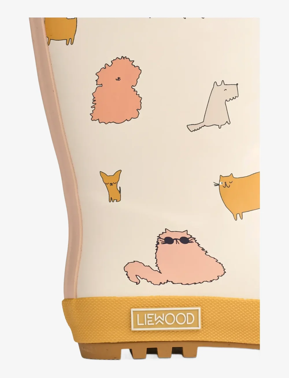 Liewood - Mason Thermo Rainboot - lined rubberboots - cats and dogs / sandy - 4