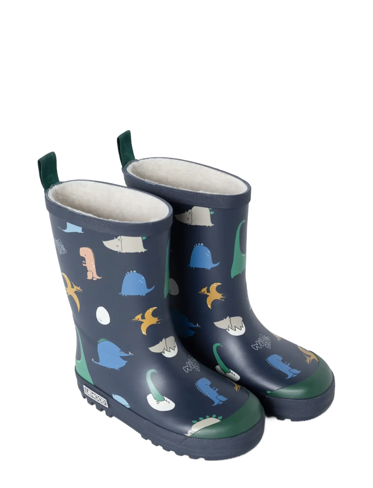 Liewood - Mason Thermo Rainboot - lined rubberboots - dino roar / classic navy - 1