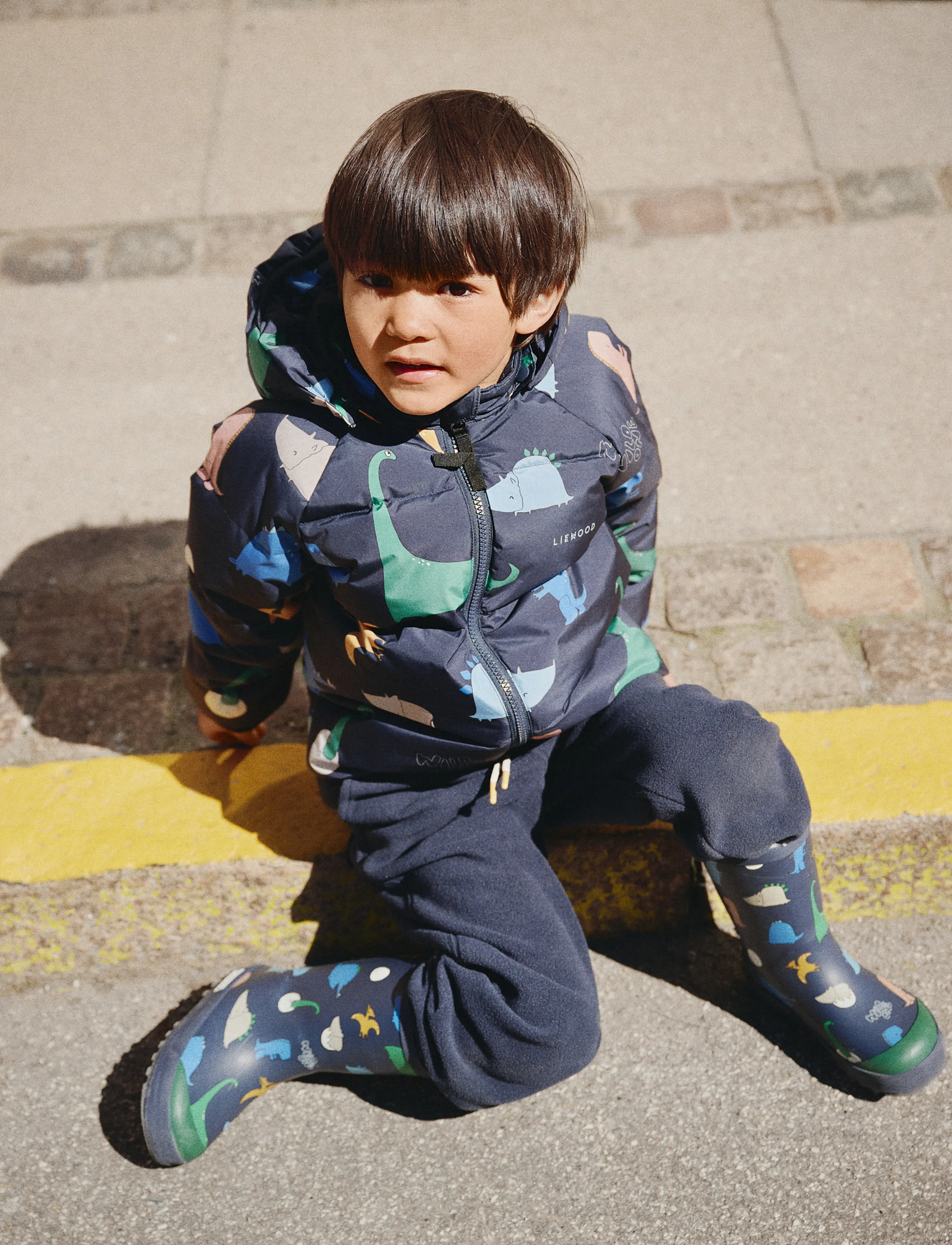 Liewood Mason Thermo Rainboot - Liewood - DINO ROAR / CLASSIC NAVY / navy