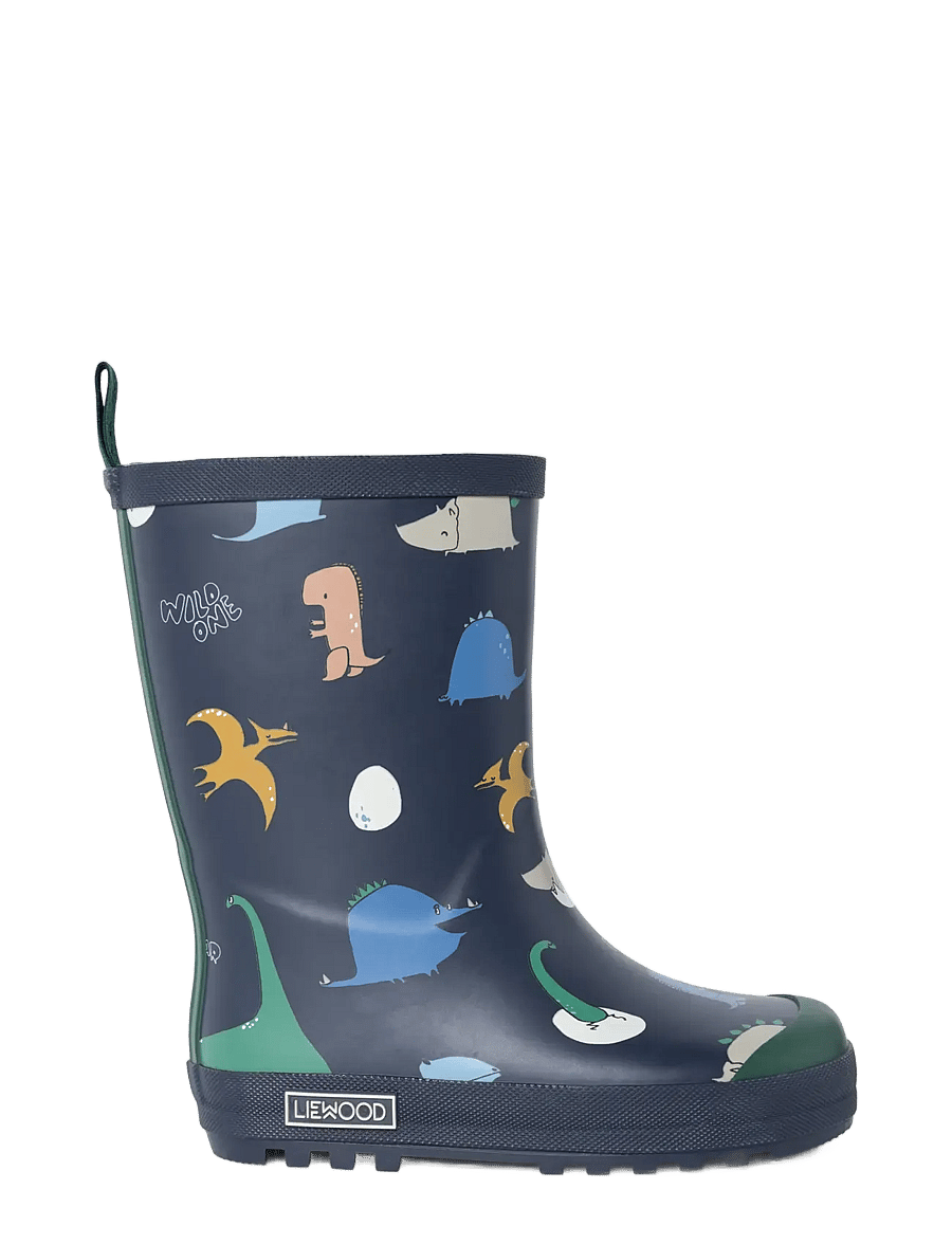 Liewood - Mason Thermo Rainboot - lined rubberboots - dino roar / classic navy - 3