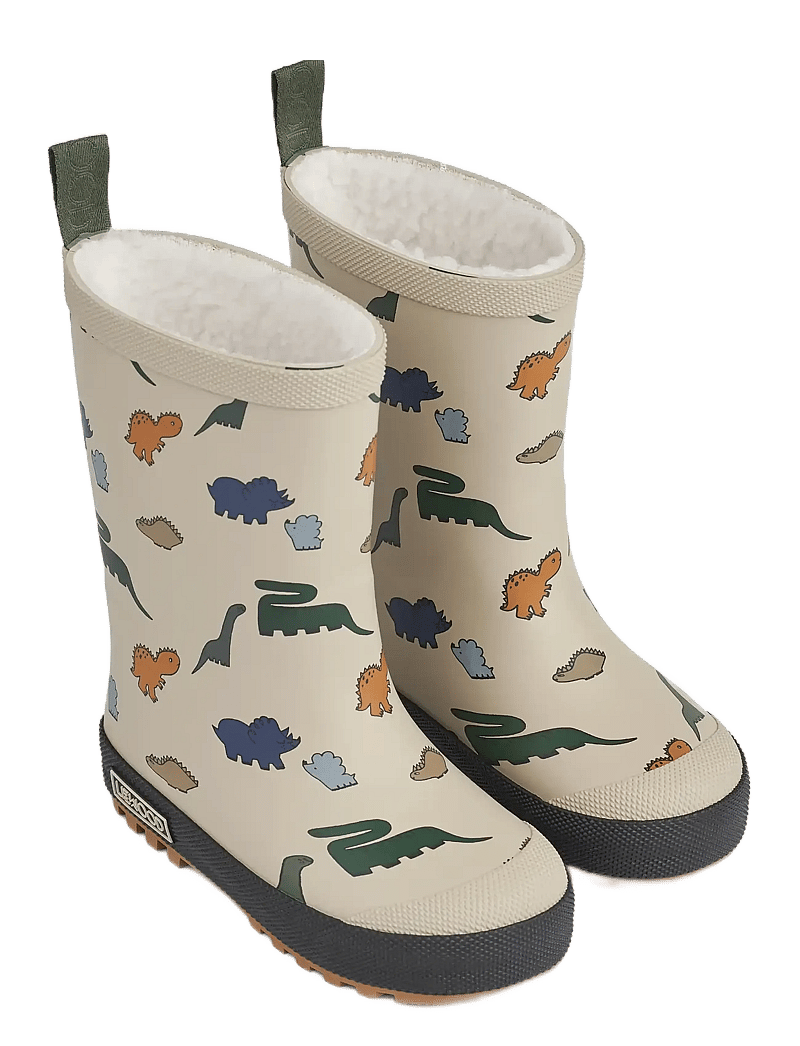 Liewood - Mason Thermo Rainboot - fodrade gummistövlar - dinosaurs / mist - 1