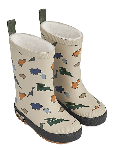 Liewood Mason Thermo Rainboot - Höga gummistövlar - DINOSAURS / MIST / cream