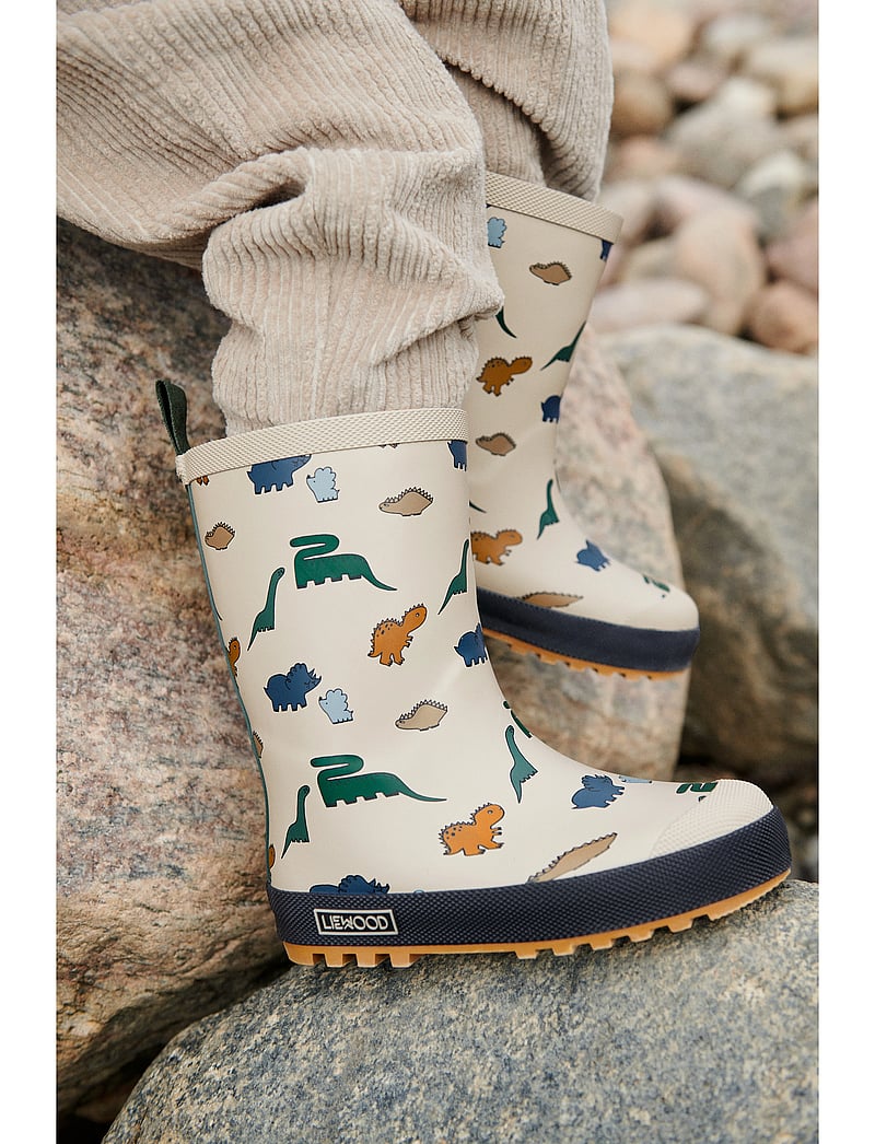 Liewood - Mason Thermo Rainboot - fodrade gummistövlar - dinosaurs / mist - 0
