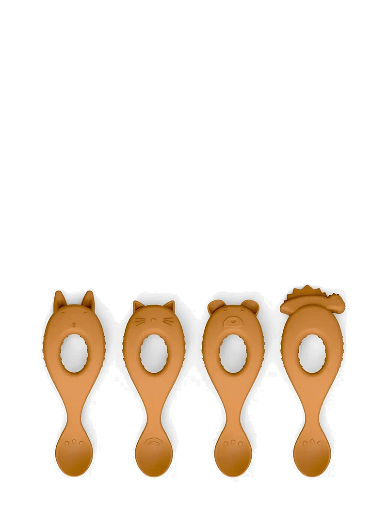 Liewood - Liva silicone spoon 4-pack - söögiriistad - mustard - 0