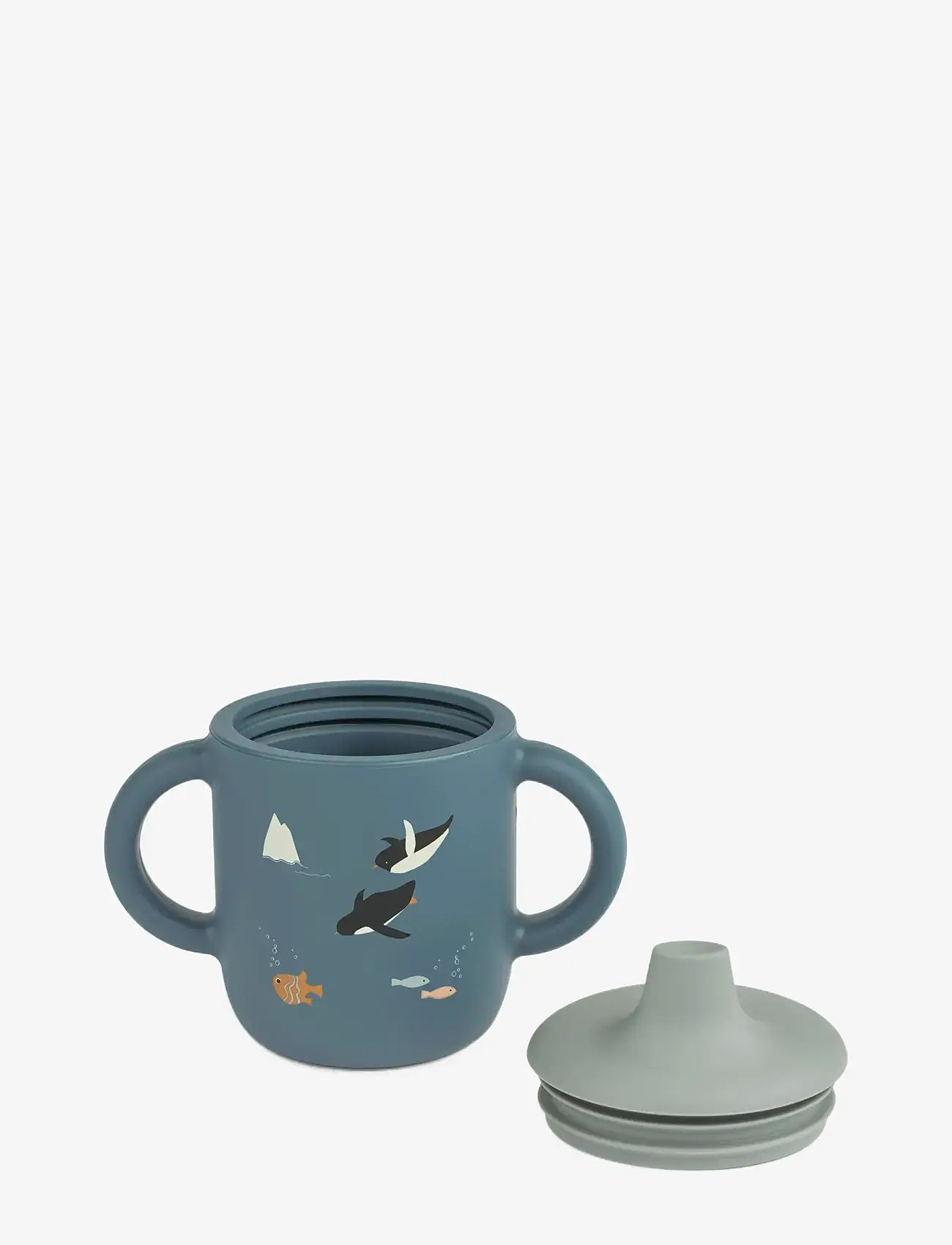 Liewood - Neil Sippy Cup - gėrimo puodukai vaikams - arctic sea /  ocean view - 1
