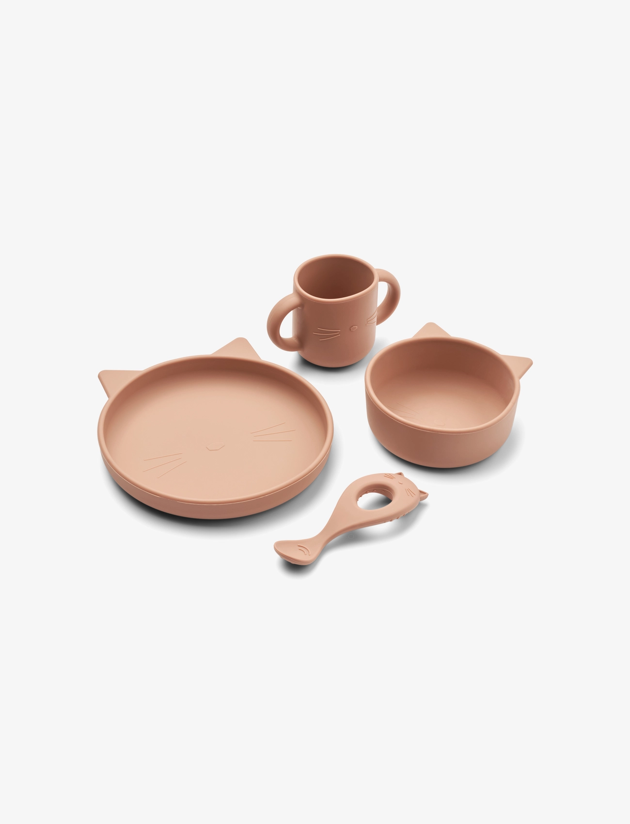Liewood - Vivi silicone set - lauanõude komplektid - cat dark rose - 1