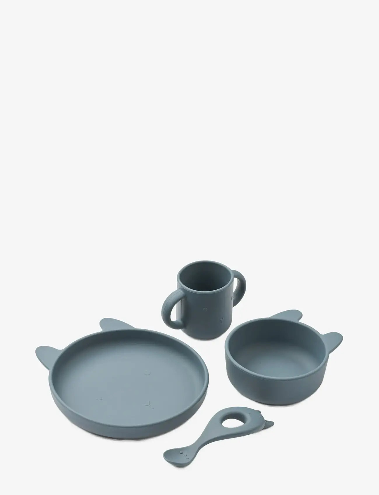 Liewood - Vivi silicone set - rabbit whale blue - 1