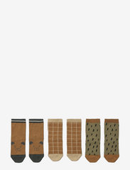 Liewood - Silas cotton socks 3-pack - najniższe ceny - golden caramel multi mix - 0