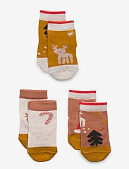 Liewood - Silas cotton socks 3-pack - laveste priser - holiday tuscany rose multi mix - 0