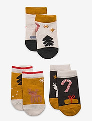 Liewood - Silas cotton socks 3-pack - mažiausios kainos - holiday hunter green multi mix - 0