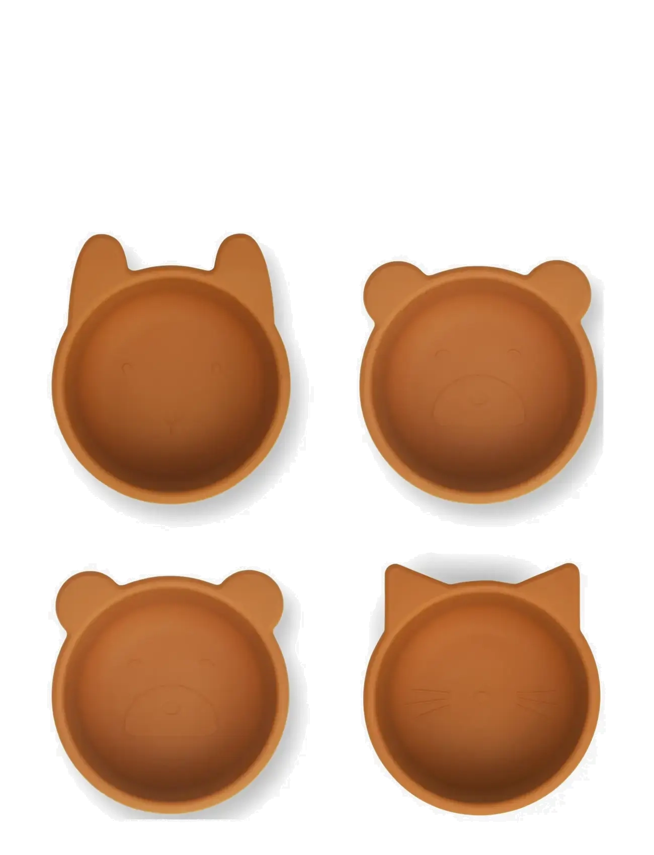 Liewood Malene Silicone Bowl 4-Pack, One Size, Brown, Tallerkener Og Skåle > Skåle, Børn