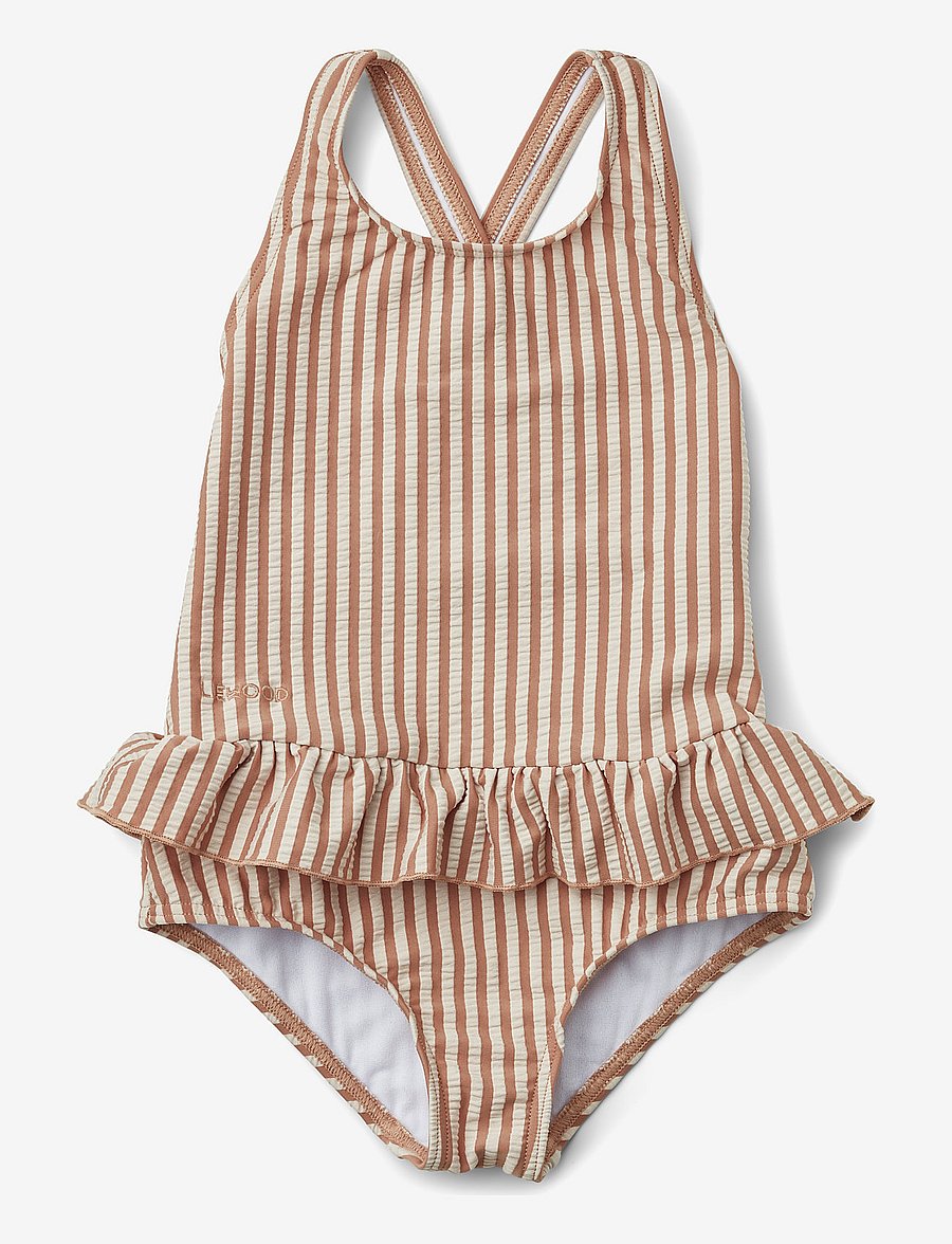 Liewood - Amara seersucker swimsuit - y/d stripe - 0