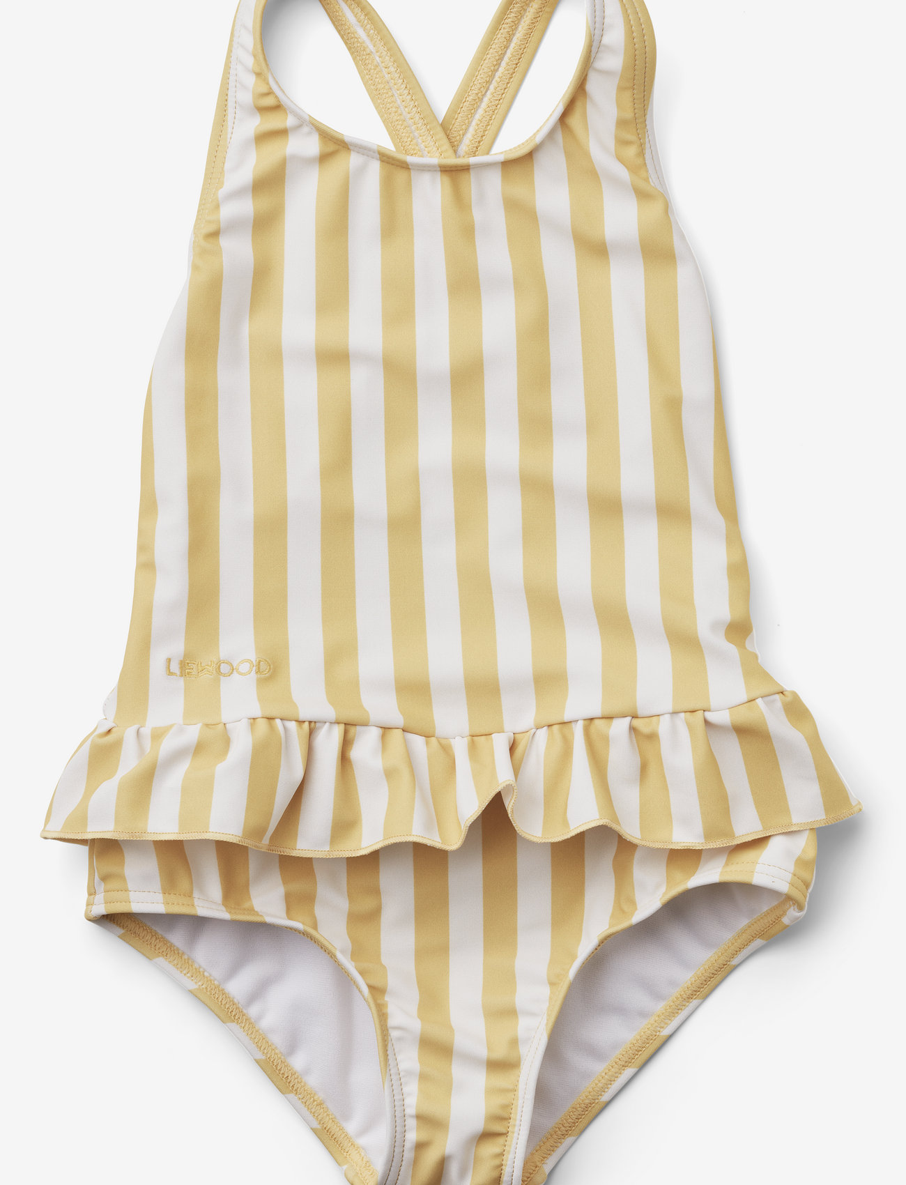 Liewood - Amara swimsuit - gode sommertilbud - stripe: jojoba / creme de la creme - 0