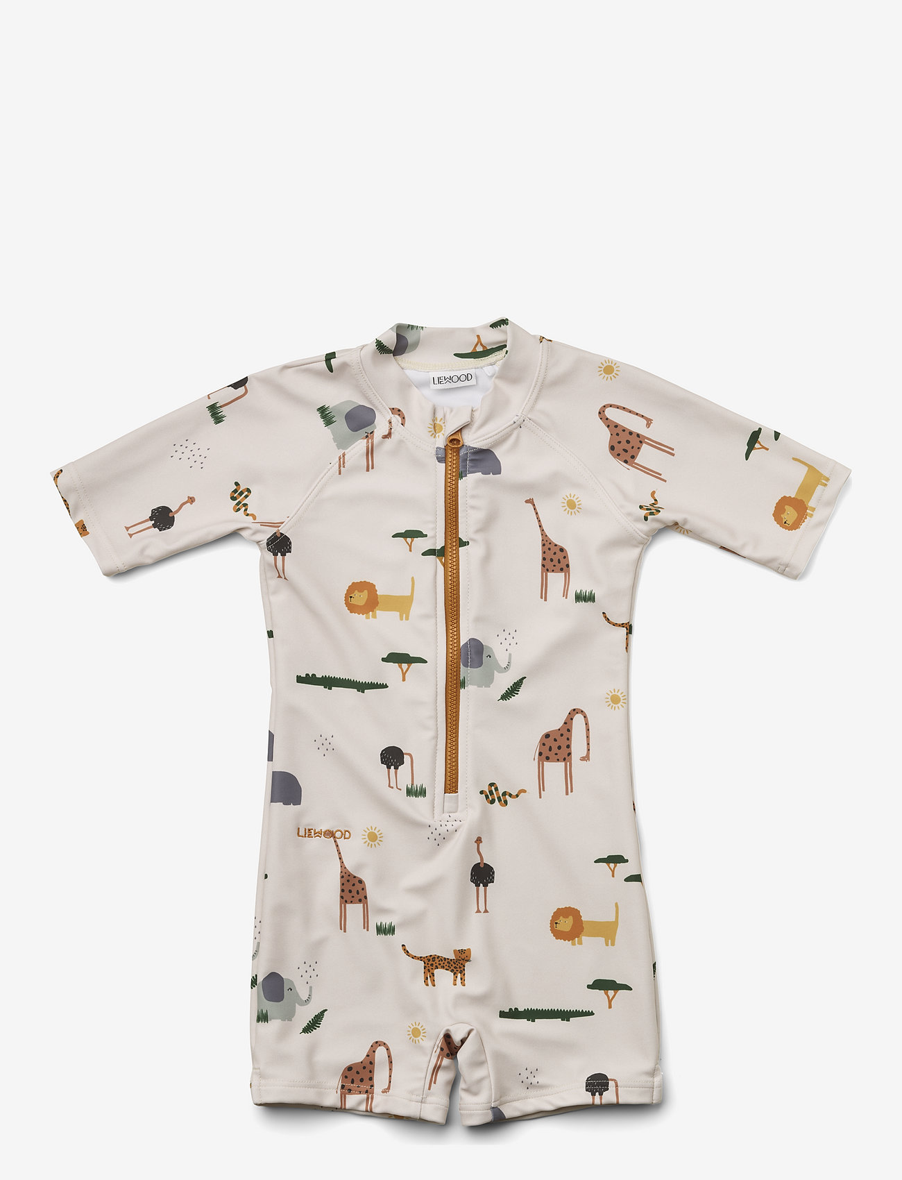Liewood - Max swim jumpsuit - safari sandy mix - 0