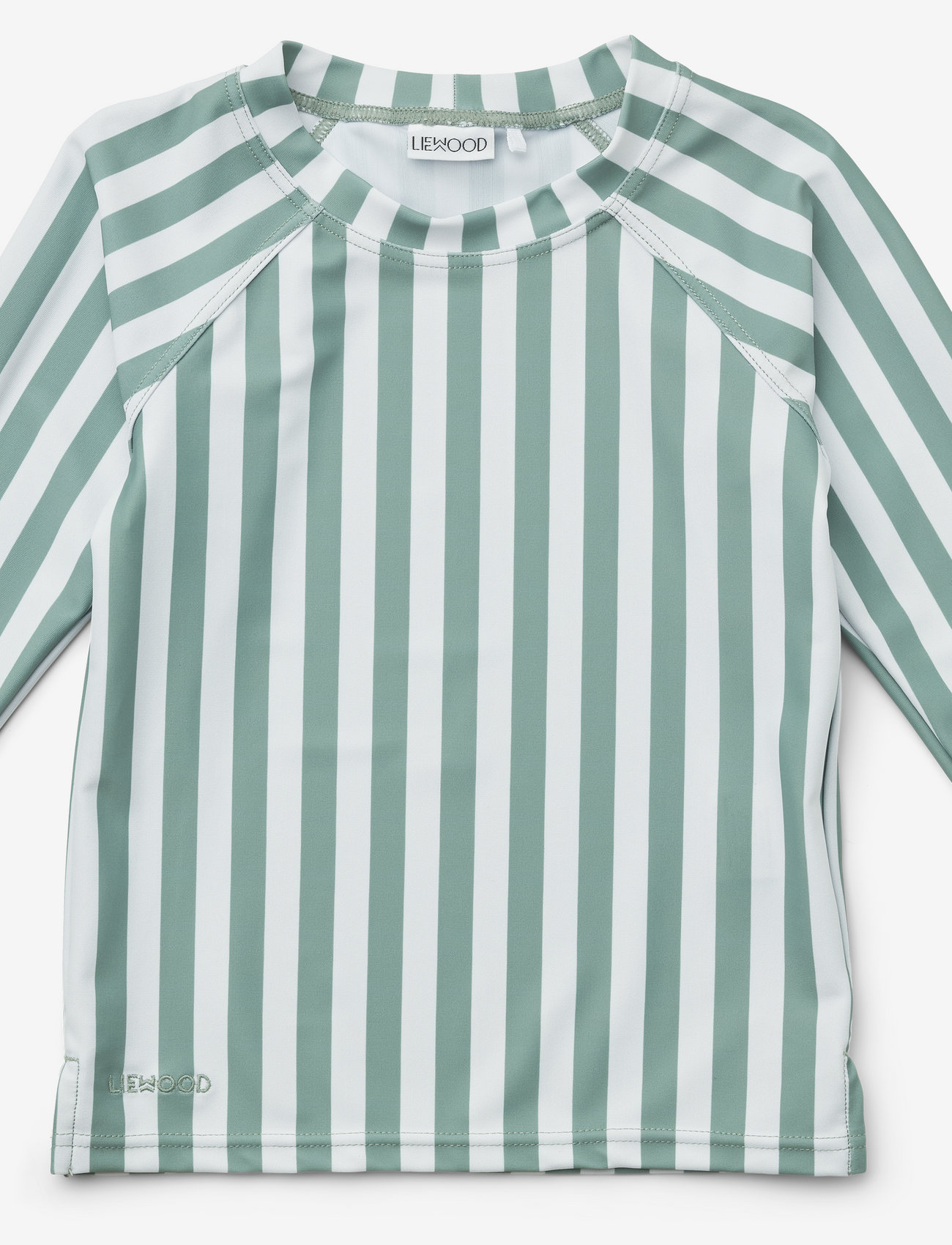 Liewood - Noah swim tee - letnie okazje - stripe: peppermint / white - 0