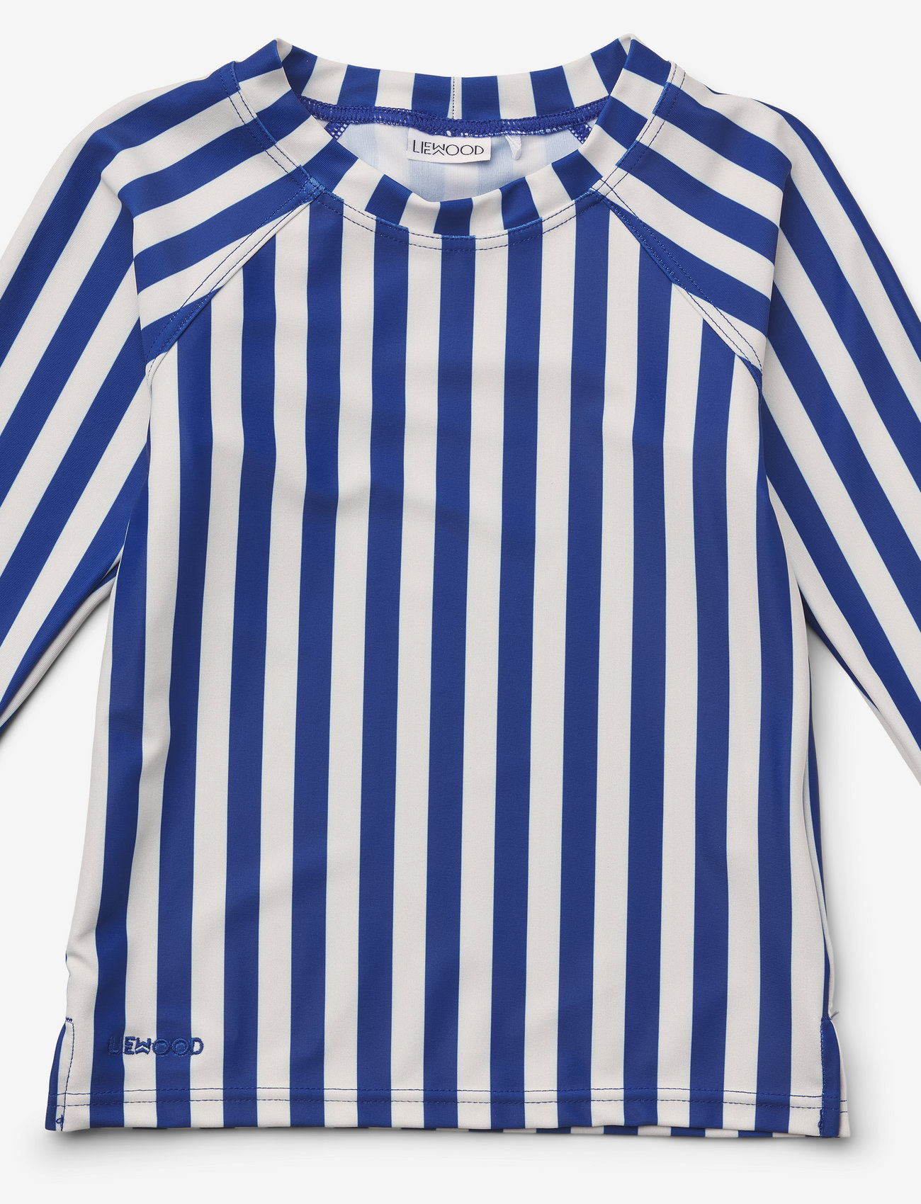 Liewood - Noah swim tee - lowest prices - stripe: surf blue / creme de la creme - 0