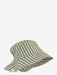 Liewood - Sander bucket hat - mössor - y/d stripe garden green / sandy / dove blue - 0