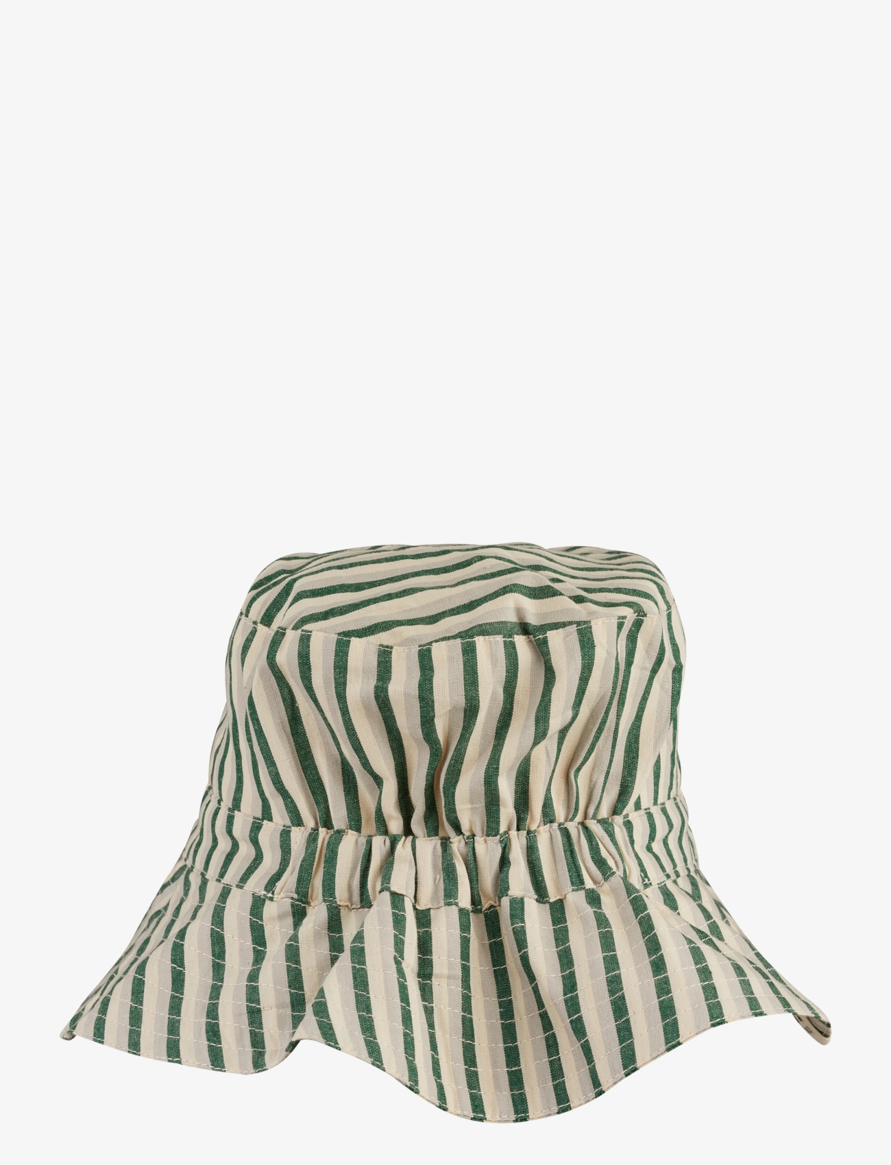Liewood - Sander bucket hat - y/d stripe garden green / sandy / dove blue - 1