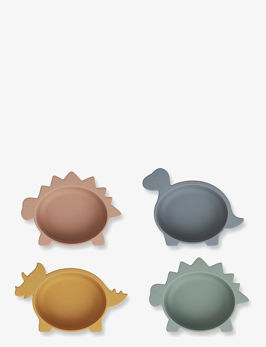 Liewood - Iggy silicone bowls 4-pack - skålar - dino blue multi mix - 1