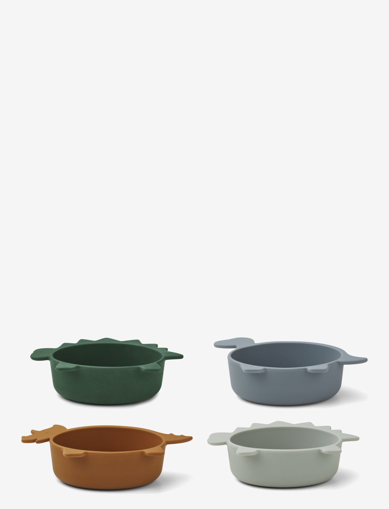 Liewood - Iggy silicone bowls  4-pack - bowls - dino blue multi mix - 2