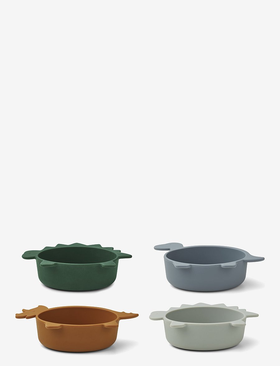 Liewood - Iggy silicone bowls 4-pack - skålar - dino blue multi mix - 2