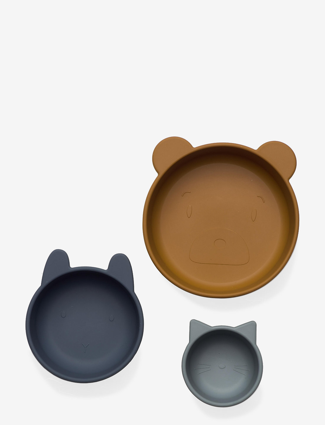 Liewood Eddie bowls 3-pack - Golden caramel/blue multi mix Liewood Eddie bowls 3-pack - Golden caramel/blue multi mix