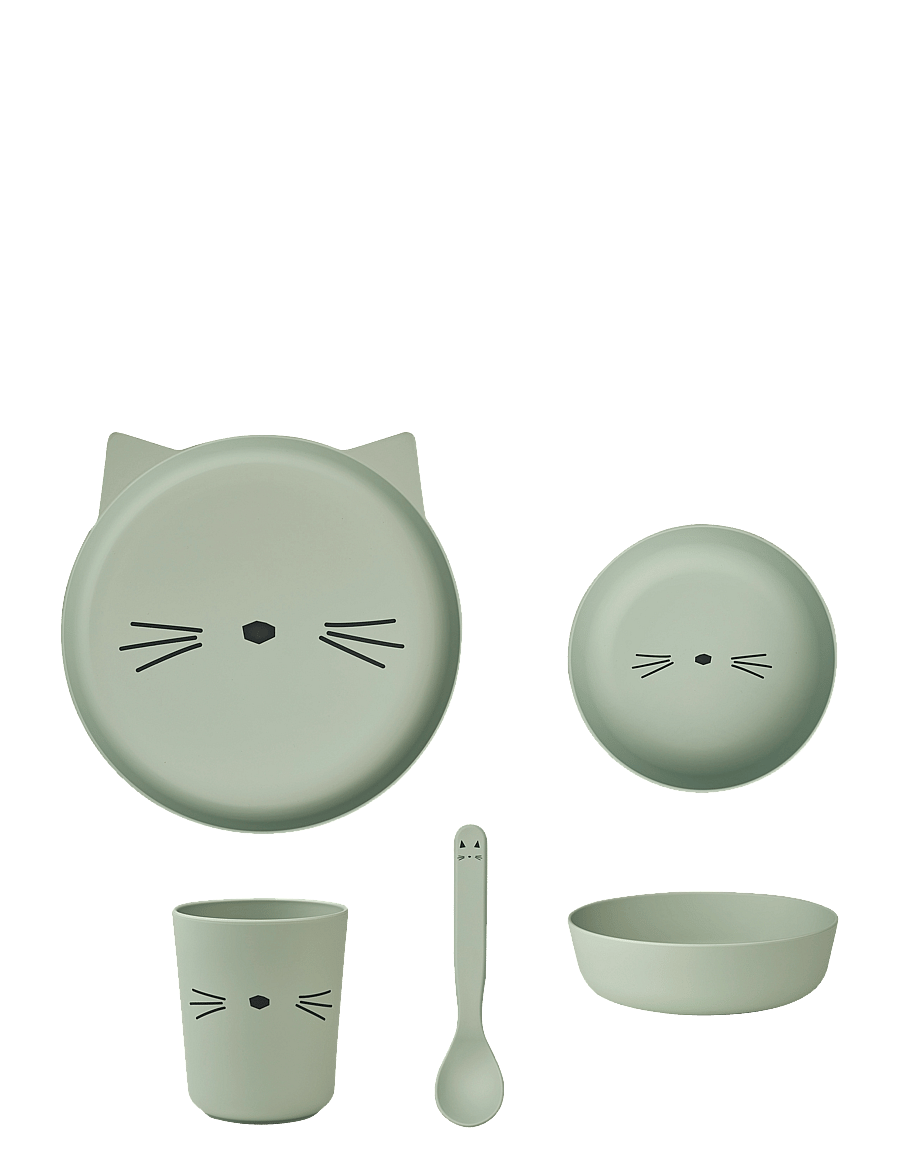 Liewood - Brody Junior Set - essgeschirr - cat dusty mint - 0
